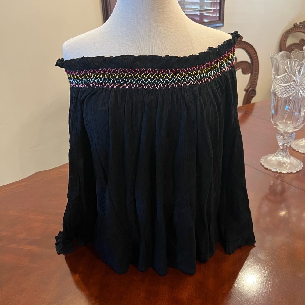 Ladies Panhandle Slip Off Shoulder Blouse Size 1X